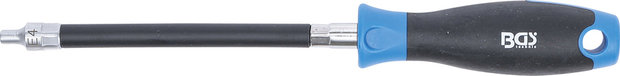 Flexible screwdriver with round handle E-profile