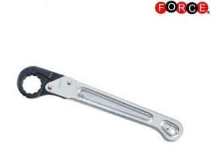 Open ring wrench with ratchet