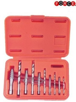 Combination extractor and drill set 10-delig