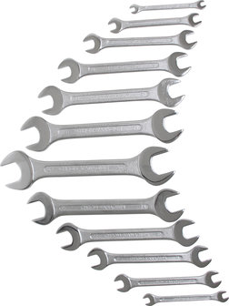 12-piece Open End Spanner Set, 6x7-30x32 mm