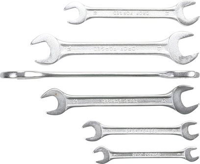 Double Open End Spanner Set 6 x 7 - 18 x 19 mm 6 pcs