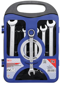 7-piece Ratchet Wrench Set, 8-19 mm