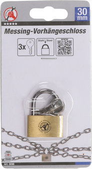 Solid Brass Padlocks, 30 mm