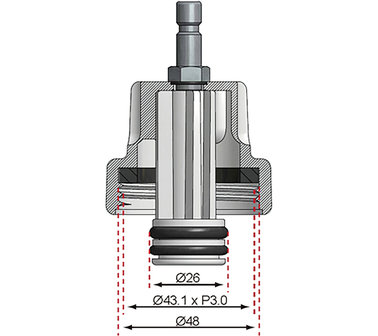 Adaptor No. 7 for BGS 8027, 8098 for Alfa Romeo, Citro&euml;n, Fiat, Mini, Peugeot, Renault, Saab