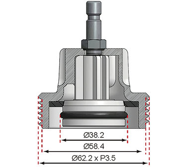 Adaptor No. 9 for BGS 8027, 8098 for Audi, BMW, Porsche, VW