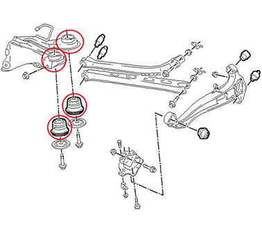 Trailing Arm Bush Tool for Opel Vectra