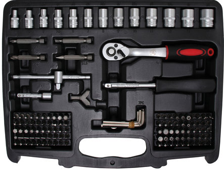 Socket Set 6.3 mm (1/4) / 12.5 mm (1/2) Drive 174 pcs