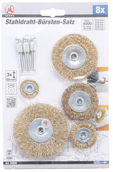 8-piece Steel Wire Brush Set