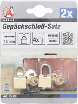 2-piece Luggage Padlock Set ,15 mm