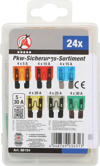 24-piece Automotive Fuse Assortment