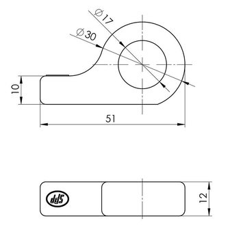Counterpiece for tension lock SPP Z-12A