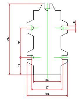 Drill-cross table 120mm