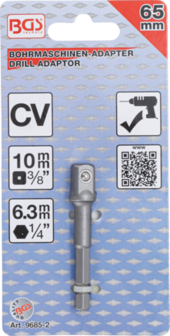 Electric Drill Adaptor 6.3 mm (1/4) Drive / 10 mm (3/8)