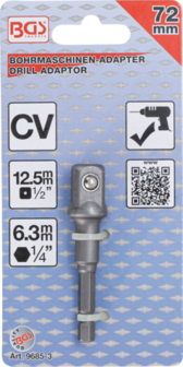 Electric Drill Adaptor 6.3 mm (1/4) Drive / 12.5 mm (1/2)