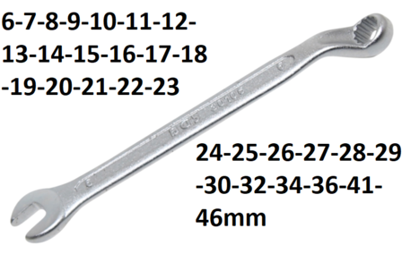Combination Spanner offset 6-46mm