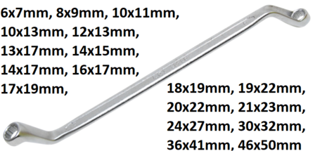 Double Ring Spanner, offset 75&deg;