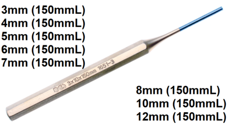 Pin Punch 3 - 12mm (150mmL)