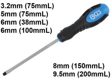 Screwdriver with external Hexagon Slot SL