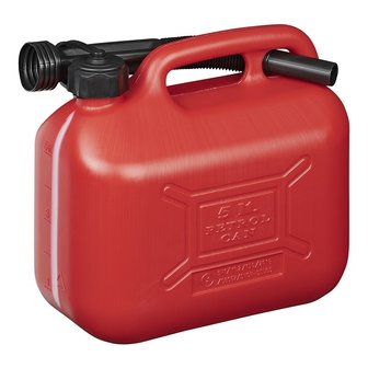 Fuel can 5L plastic red UN-approved
