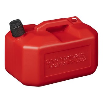 Fuel can 10L plastic red UN-approved (low model)