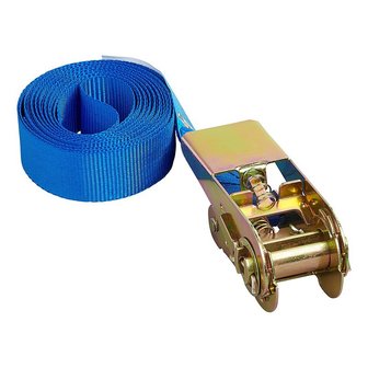 Tie down strap blue with ratchet 3.5 meter