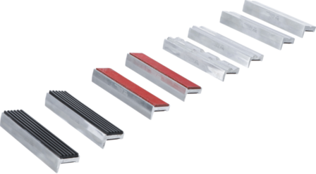 Bench Vice Jaw Protector Set Aluminium 125 mm 8 pcs