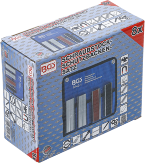 Bench Vice Jaw Protector Set Aluminium 125 mm 8 pcs