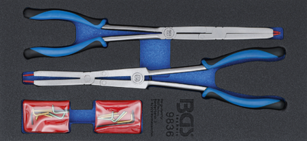 Double-Joint Circlip Pliers Set Exchangeable Tips 345 mm