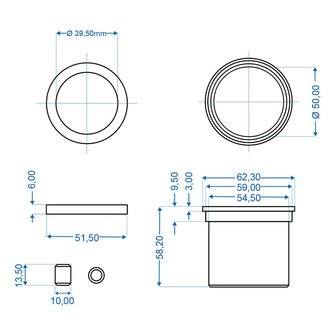 Slide bearing for overrun brake suitable for Knott KF27A - KF30C - KRV30B - KRV30A/B