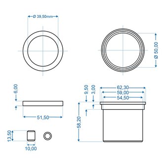 Guide bearing for overrun brake Knott KF27A - KF30C - KRV30B - KRV30A/B