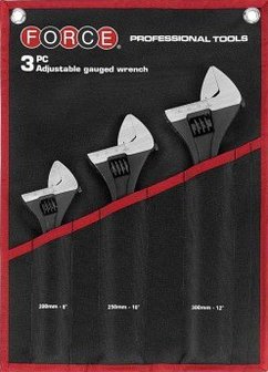 Adjustable wrench set 3-piece