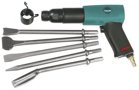 Professional pneumatic hammerset + 5 chisels