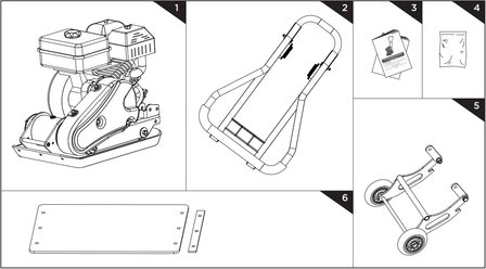 Vibratory plate with petrol engine 8.2kn