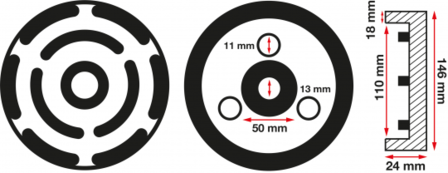 Rubber Pad | for Auto Lifts | &Oslash; 145 mm