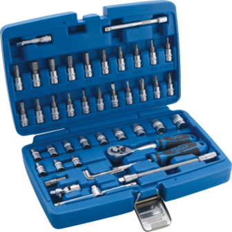 46-piece Socket Set, 1/4, INCH Sizes