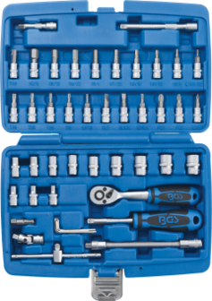 46-piece Socket Set, 1/4, INCH Sizes