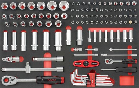 Foam Socket set 1/4 &amp; 1/2 116pc