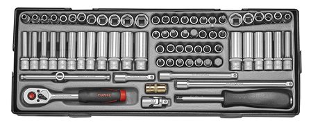 1/4 Socket combination set MM &amp; SAE 65pc