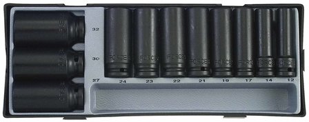 1/2 Flank impact deep socket set 11pc