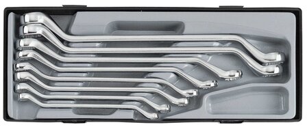 Offset ring wrench set 8pc (45&deg; bowed)