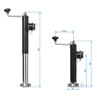 Support leg, extendable, Heavy Duty TH39/2000