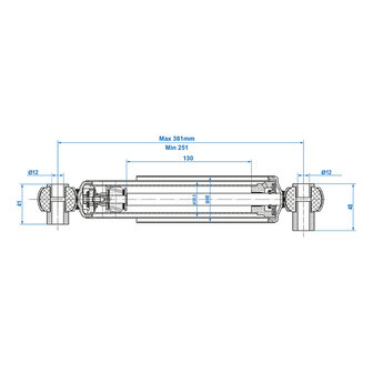 Shock absorber 900-1300kg CC=250-380 set of 2 pieces