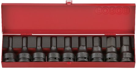 3/4 Hex impact socket bit set 9pc