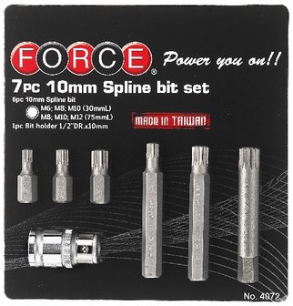 Spline bit set 7pc