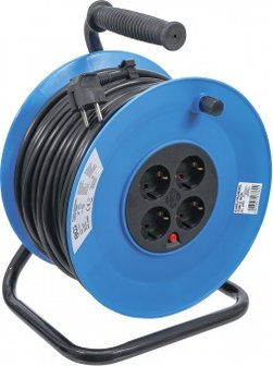 Cable Reel 50 m 3x1,5 mm&sup2; 4 Socket Outlets IP 20 3000 W