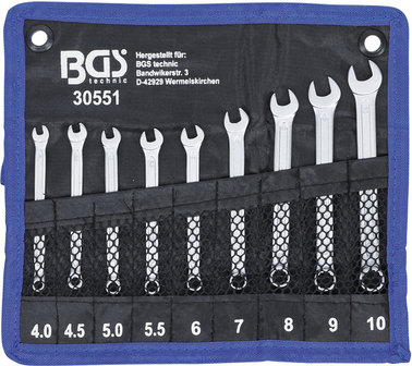 Combination Spanner Set 4 - 10 mm 9 pcs