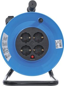 Cable Reel 25 m 3x1,5 mm&sup2; 4 Socket Outlets IP 20 3000 W
