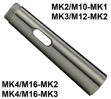 Reduction sleeve morse cone with thread DIN2186