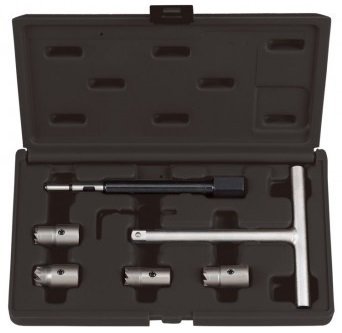 Diesel injector seat cutter set 6-piece