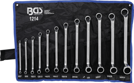 Double Ring Spanner Set offset 12 pcs